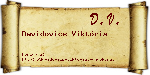 Davidovics Viktória névjegykártya