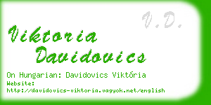 viktoria davidovics business card